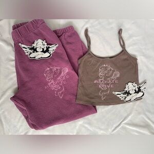 Boys Lie jogger & tank top set
